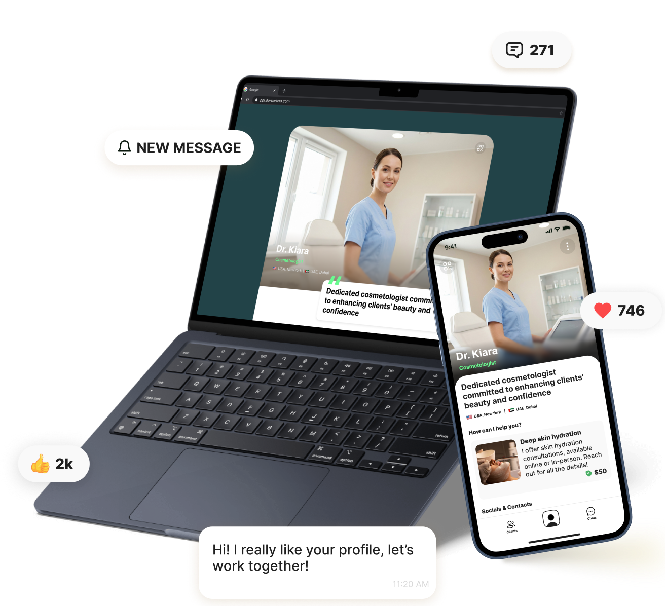 PeopleDo app on laptop and mobile devices