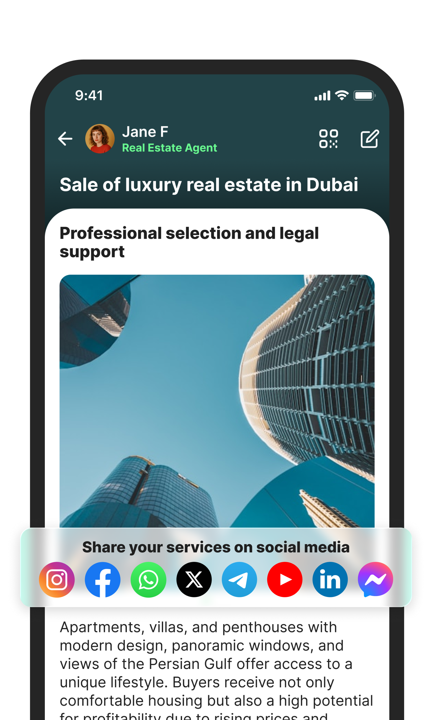 Beautiful professional profile page created with PeopleDo