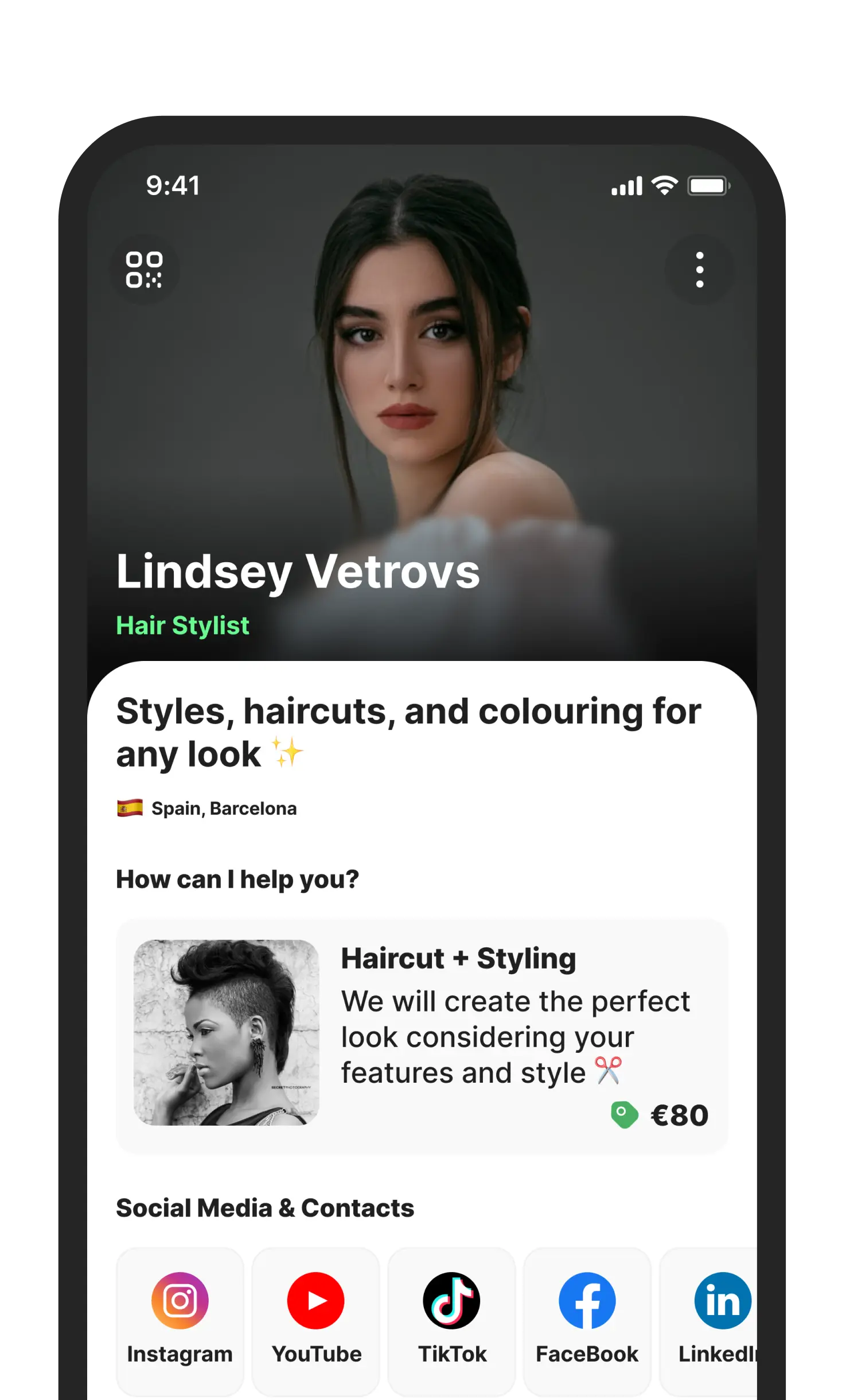 PeopleDo one-link feature for sharing your complete professional profile